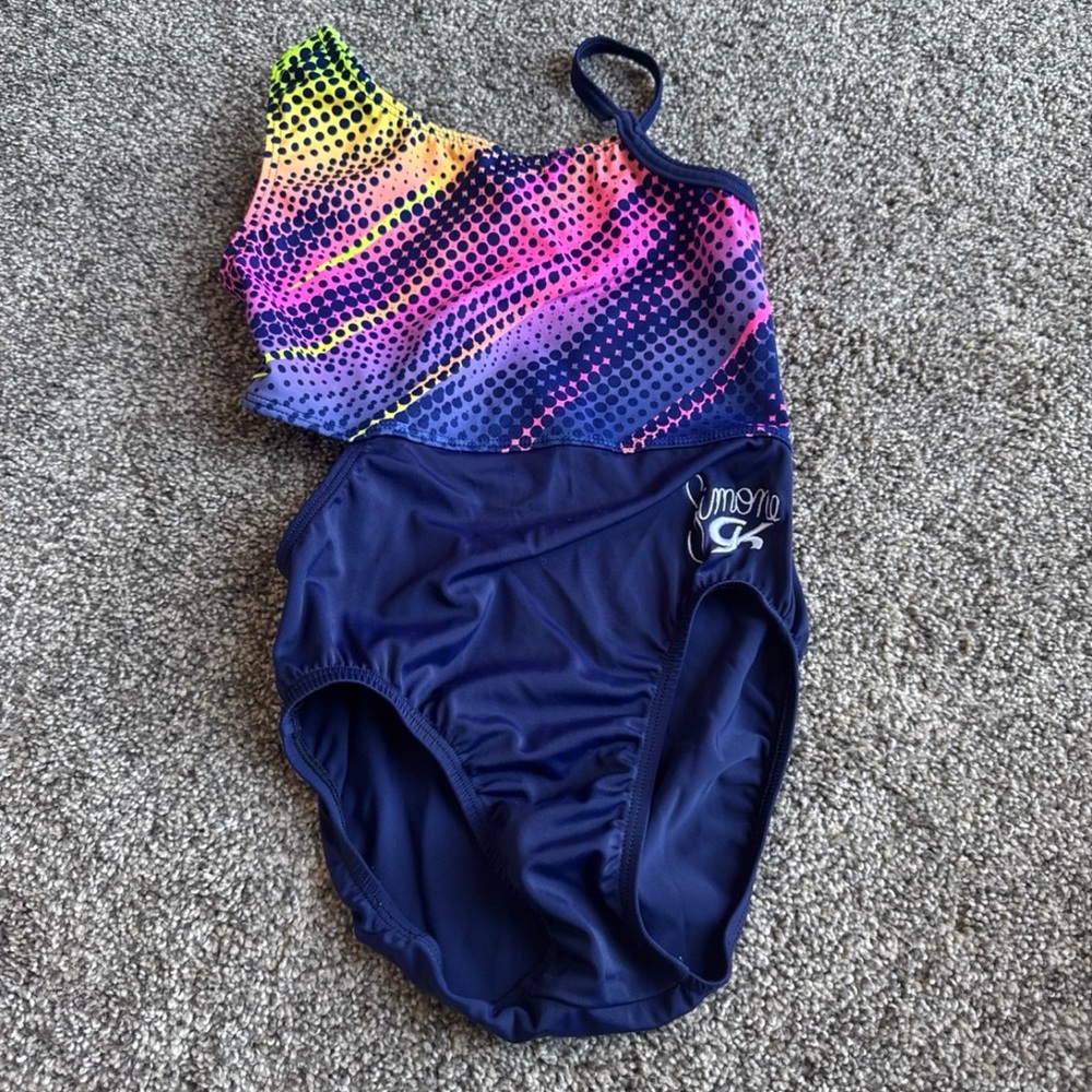 Simone Gk leotard  - Navy and Multicolor size child large